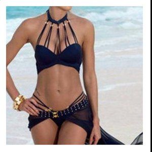 Women Sexy Bikini Set Swimwear Swimsuit black S